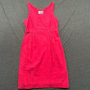 Anthropologie Edme & Esyllte Pleats & Panels Dress | Hot Pink | Size 2